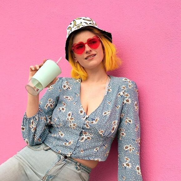 Primark Blue Daisy‎ Top - Picture 2 of 6